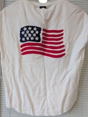 Aaeda American Flag 4th July Blouse Short Sleeve Sleeveless Women's Top